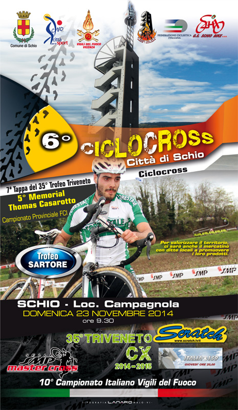 Tutto pronto a Schio per il debutto del Master Cross, la 7° prova del Triveneto Cx e il tricolore Vigili del fuoco